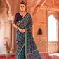Two-Tone Georgette with Silk Saree Patola Design