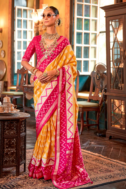 Pure Viscose Silk Saree with Silk Blend Designer Print