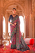 Two-Tone Georgette with Silk Saree Patola Design