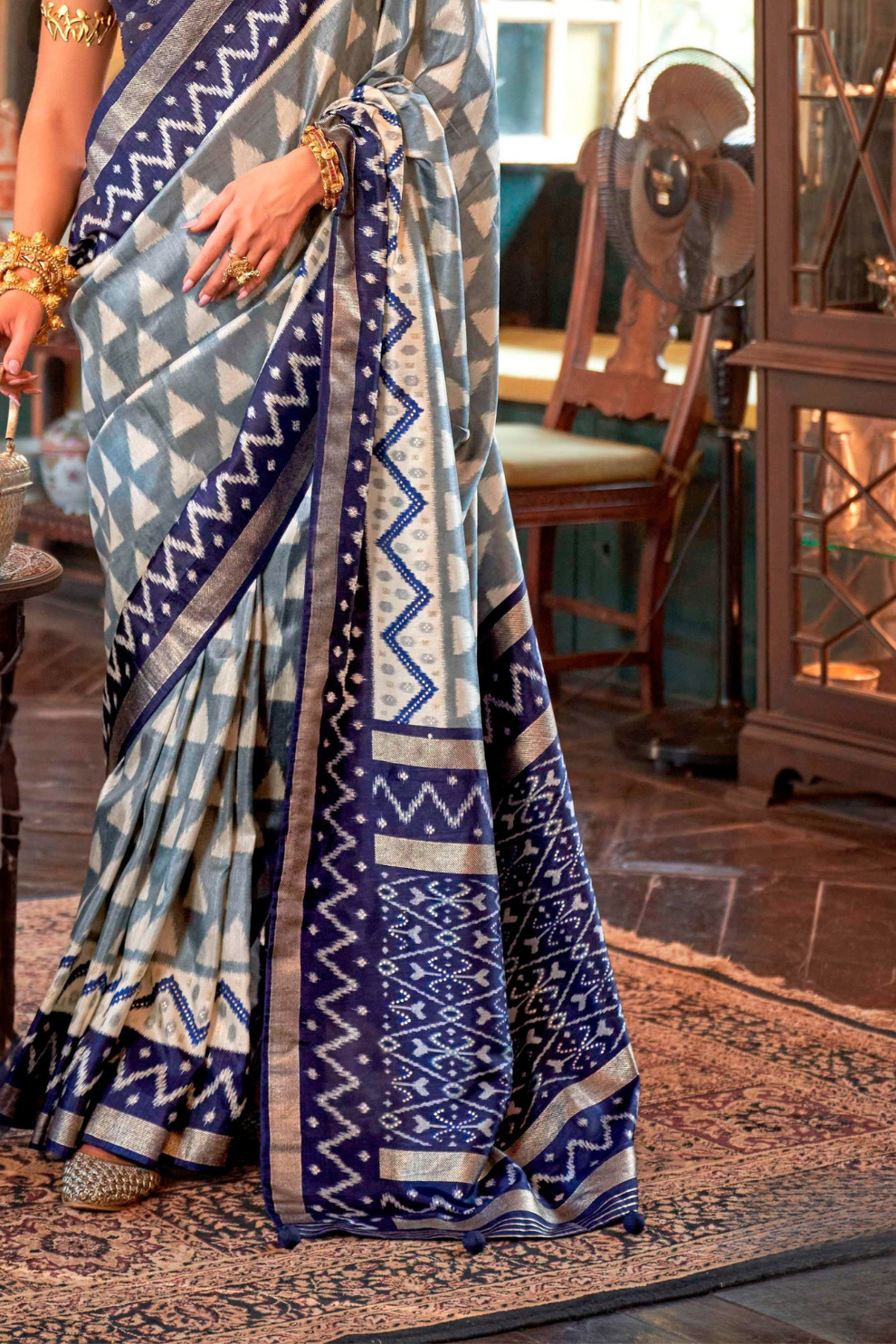 Pure Viscose Silk Saree with Silk Blend Designer Print