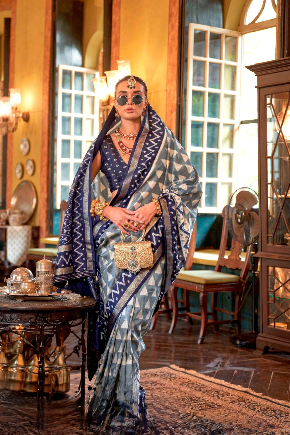 Pure Viscose Silk Saree with Silk Blend Designer Print