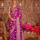 TWP Georgette Saree with Weaving Buta, Border & Pallu, - LaVante Fashion