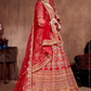 Luxurious Embroidered Mulberry Silk Bridal Lehenga Choli with Dupatta