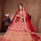 Luxurious Embroidered Mulberry Silk Bridal Lehenga Choli with Dupatta