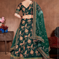 Luxurious Embroidered Mulberry Silk Bridal Lehenga Choli with Dupatta