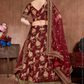 Luxurious Embroidered Mulberry Silk Bridal Lehenga Choli with Dupatta
