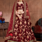 Luxurious Embroidered Mulberry Silk Bridal Lehenga Choli with Dupatta