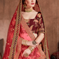 Luxurious Embroidered Mulberry Silk Bridal Lehenga Choli with Dupatta