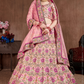 Luxurious Embroidered Mulberry Silk Bridal Lehenga Choli with Dupatta