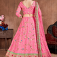 Luxurious Embroidered Mulberry Silk Bridal Lehenga Choli with Dupatta