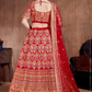 Luxurious Embroidered Mulberry Silk Bridal Lehenga Choli with Dupatta