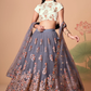 Exquisite Mirror Work Lehenga with Thread, Zari, Dori & Sequins Embroidery