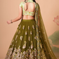 Exquisite Mirror Work Lehenga with Thread, Zari, Dori & Sequins Embroidery