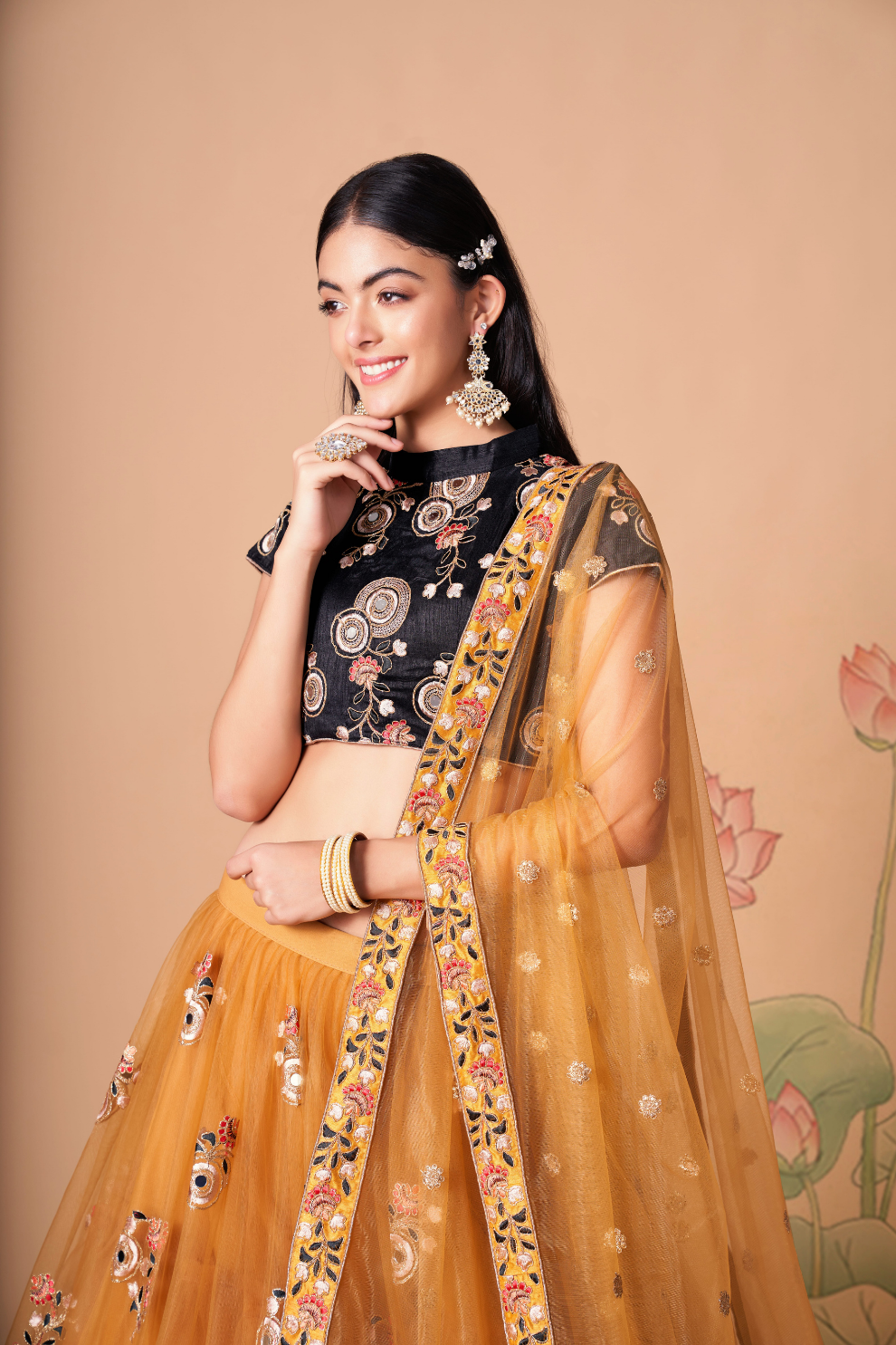 Exquisite Mirror Work Lehenga with Thread, Zari, Dori & Sequins Embroidery