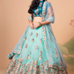 Exquisite Mirror Work Lehenga with Thread, Zari, Dori & Sequins Embroidery