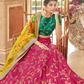 Elegant blouse and soft net dupatta with border detailing