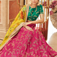 Elegant blouse and soft net dupatta with border detailing