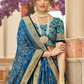 Elegant blouse and soft net dupatta with border detailing