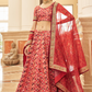 Elegant blouse and soft net dupatta with border detailing