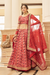 Elegant blouse and soft net dupatta with border detailing