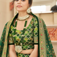 Elegant blouse and soft net dupatta with border detailing