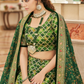 Elegant blouse and soft net dupatta with border detailing