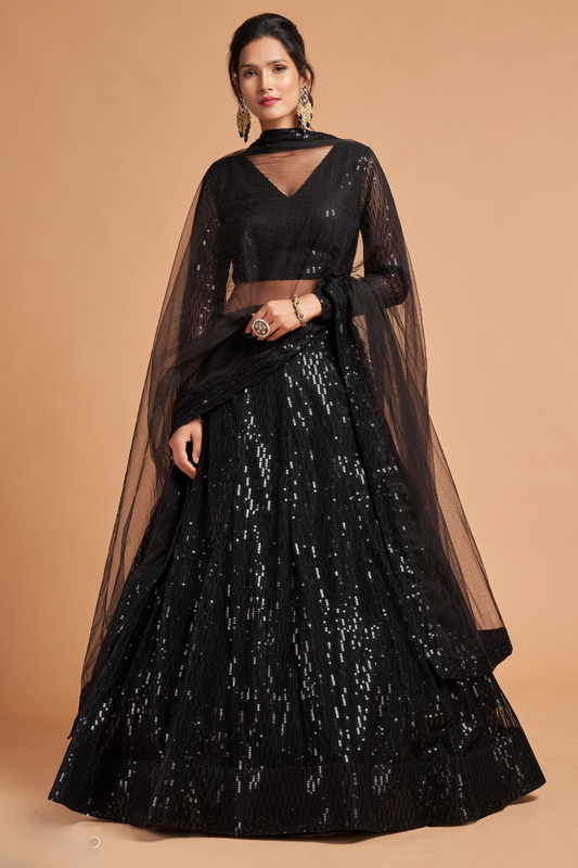 Radiant Zari and Multi-Sequins Embroidered Ethnic Ensemble