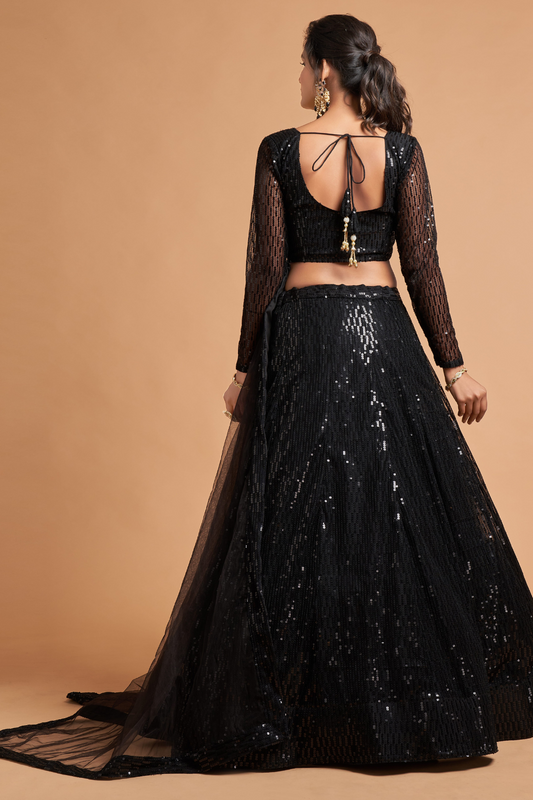 Radiant Zari and Multi-Sequins Embroidered Ethnic Ensemble