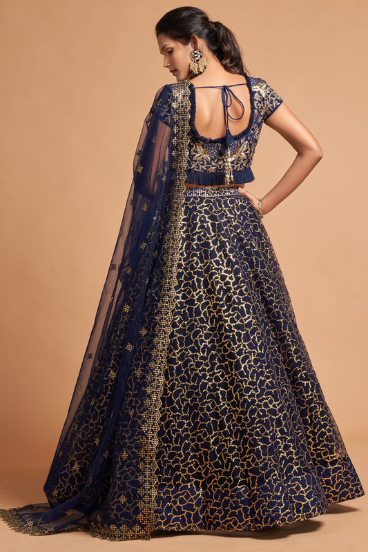 Radiant Zari and Multi-Sequins Embroidered Ethnic Ensemble