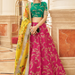 Elegant blouse and soft net dupatta with border detailing
