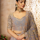 Luxurious Tissue Lehenga Adorned with Banarasi Patches and Zari Craftsmanship