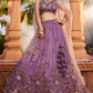 Elegant Tissue Sequin Embroidered Semi-Stitched Lehenga Choli with Dupatta