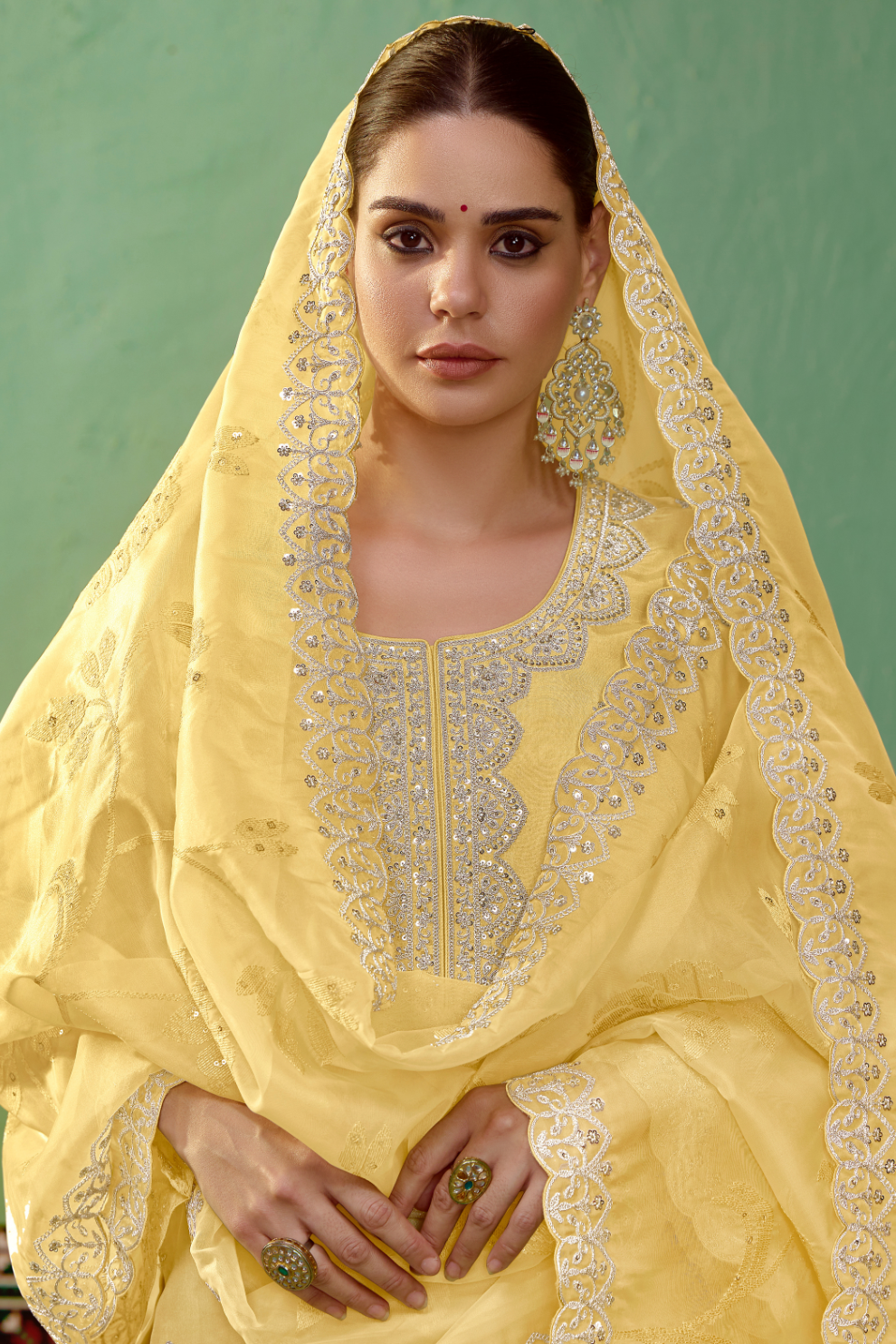 Pure Bamber Silk Embroidered Salwar Suit for Festive Elegance