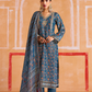 Pure Muslin Straight Salwar Suit with Ceremonial Pitta Embroidery