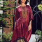 Elegant Shibori Pattern Viscose Kaftan with Pants