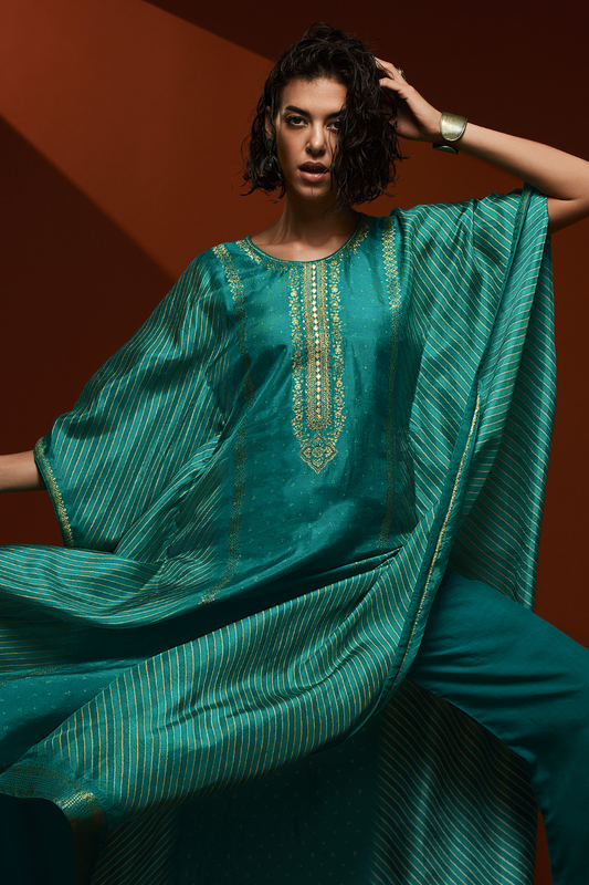 Viscose Bandhani Handwork Kaftan with Digital Print