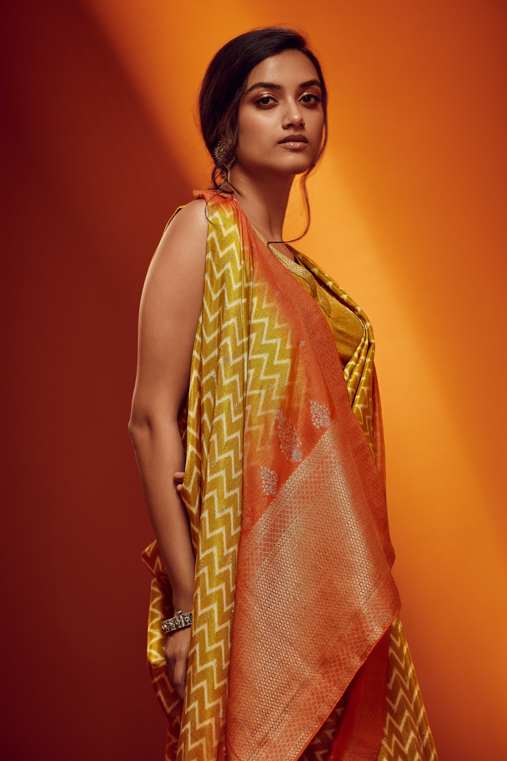 Designer Viscose Woven Saree and Digital Print Blouse
