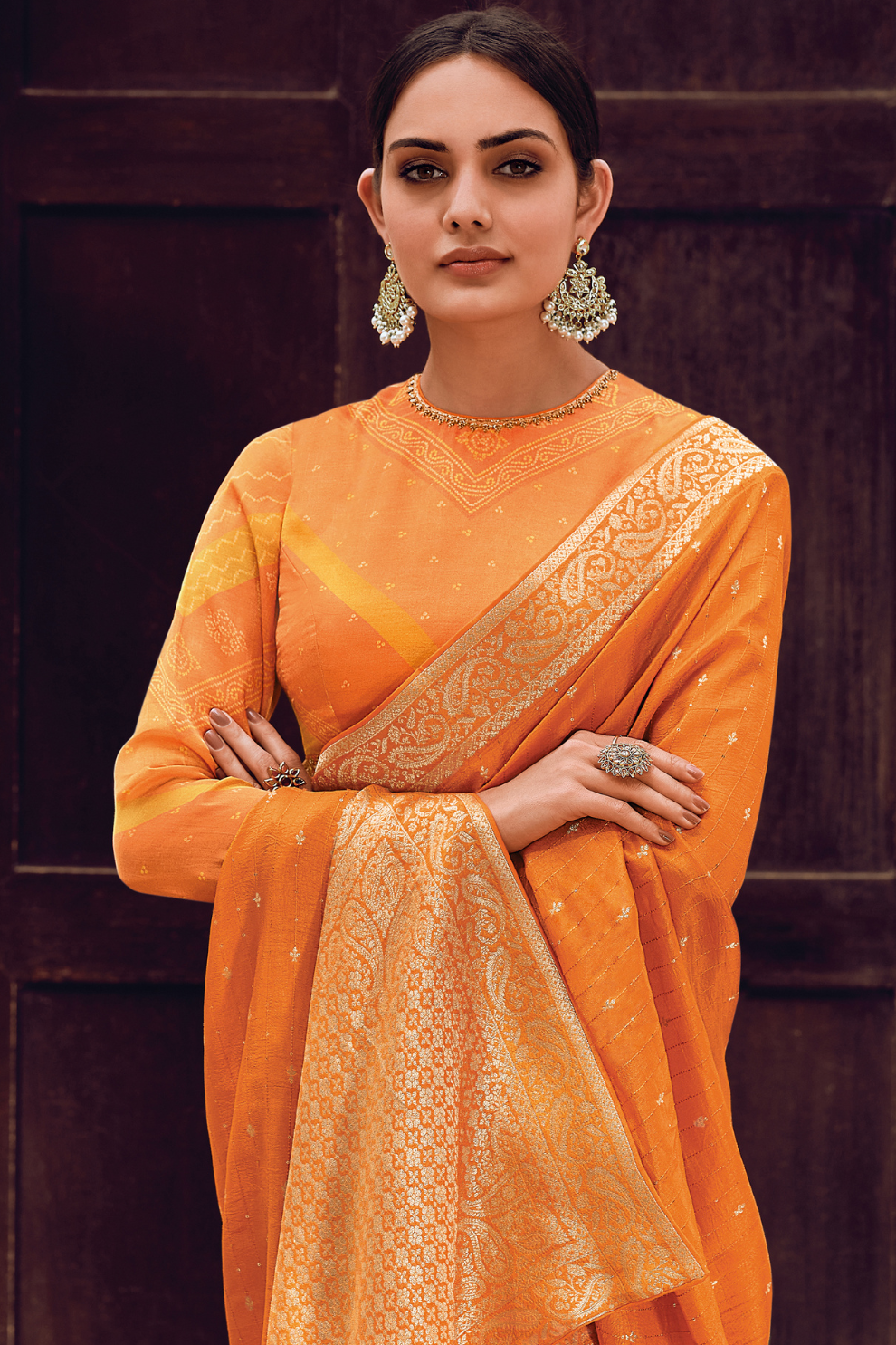 Classic Viscose Silk Saree with Contemporary Digital Print Blouse