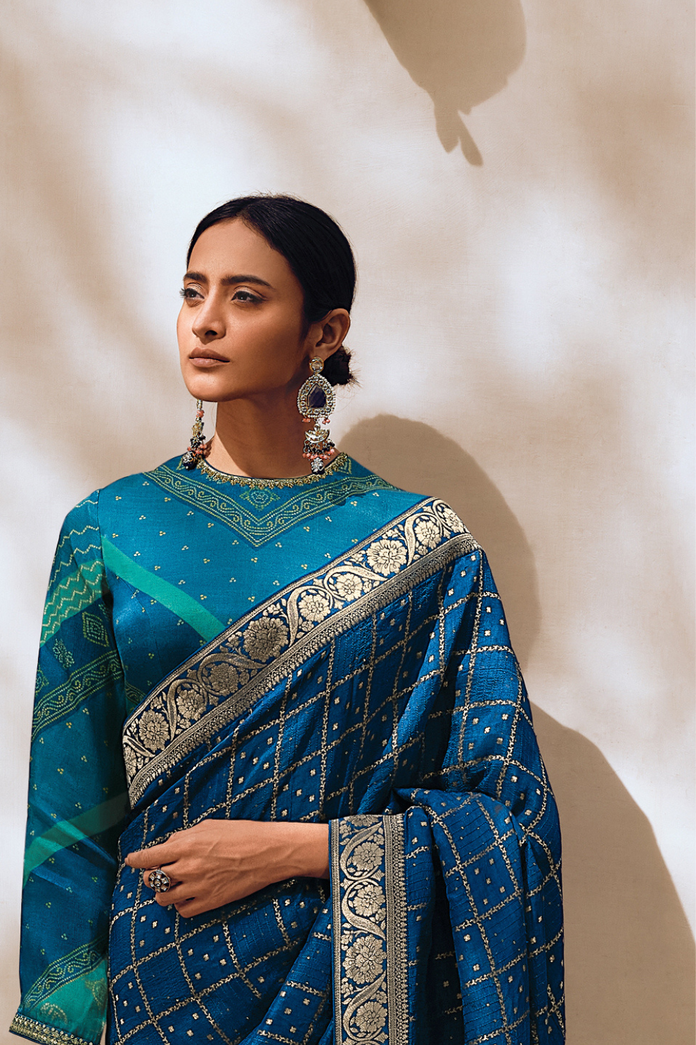 Classic Viscose Silk Saree with Contemporary Digital Print Blouse