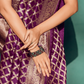 Classic Viscose Woven Solid Saree with Matching Blouse