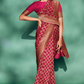 Classic Viscose Woven Solid Saree with Matching Blouse