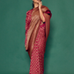 Classic Viscose Woven Solid Saree with Matching Blouse