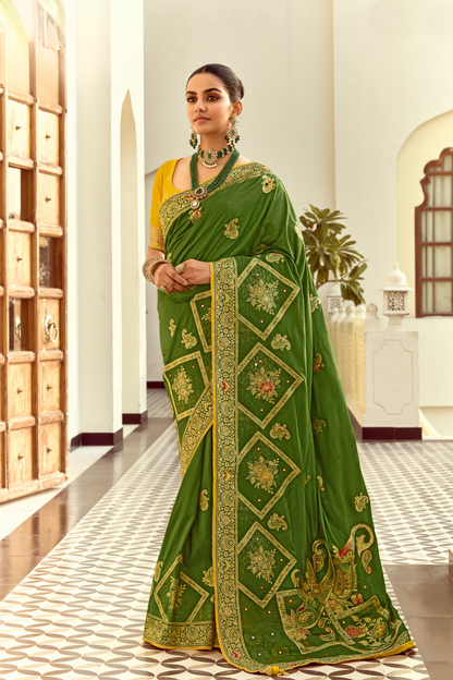 Banarasi Silk Saree with Traditional Zari Weaving Elegance