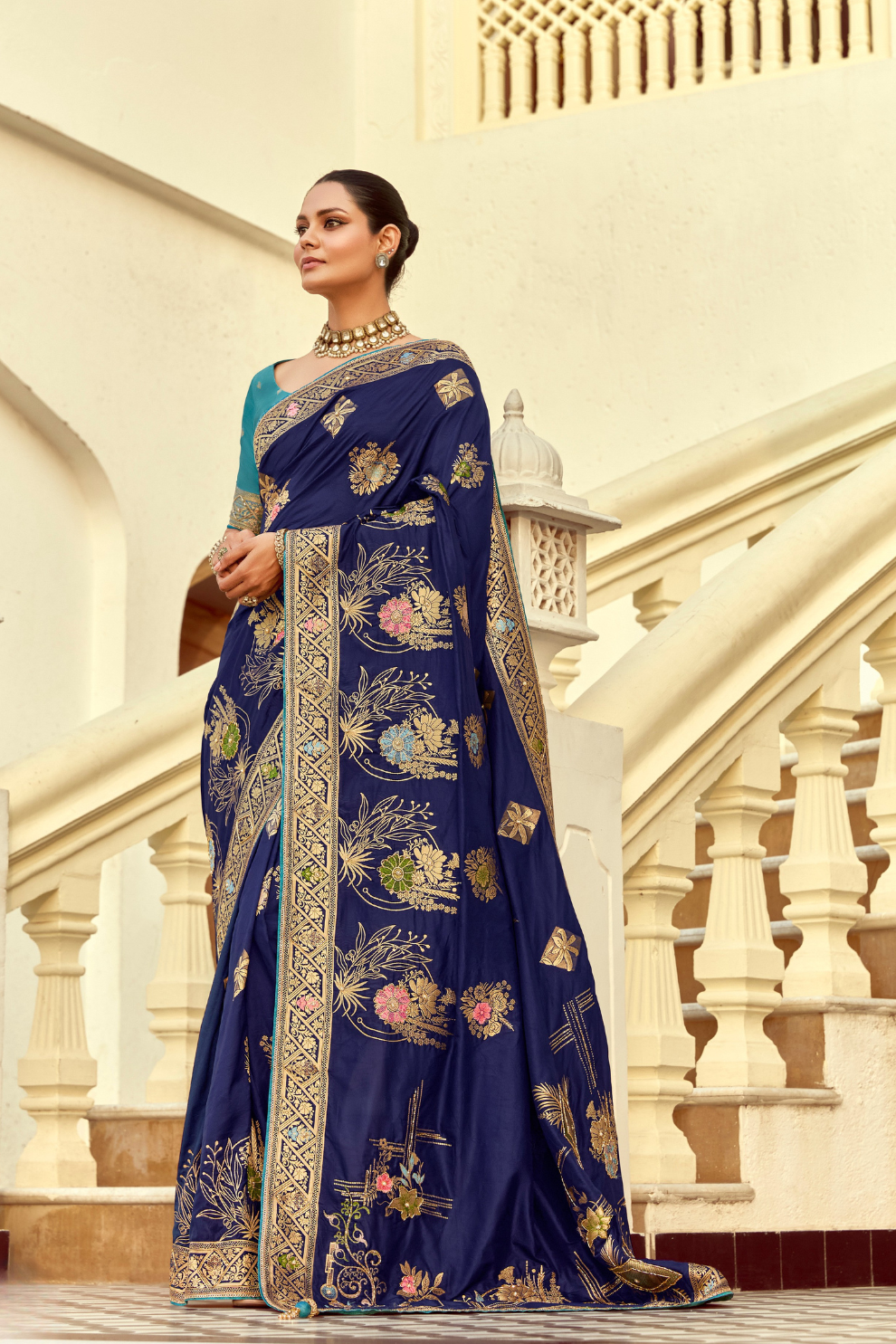 Banarasi Silk Saree with Traditional Zari Weaving Elegance