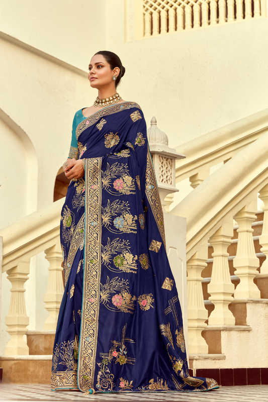 Banarasi Silk Saree with Traditional Zari Weaving Elegance