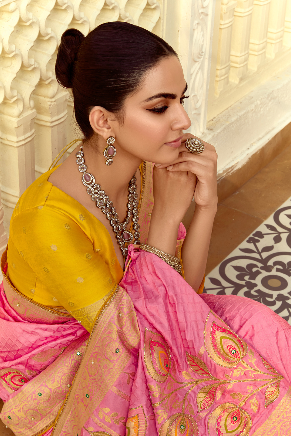 Banarasi Silk Saree with Traditional Zari Weaving Elegance