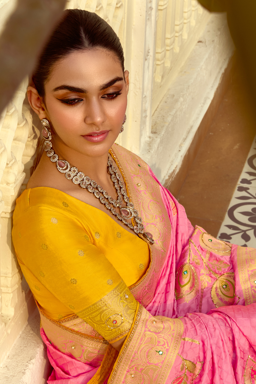 Banarasi Silk Saree with Traditional Zari Weaving Elegance