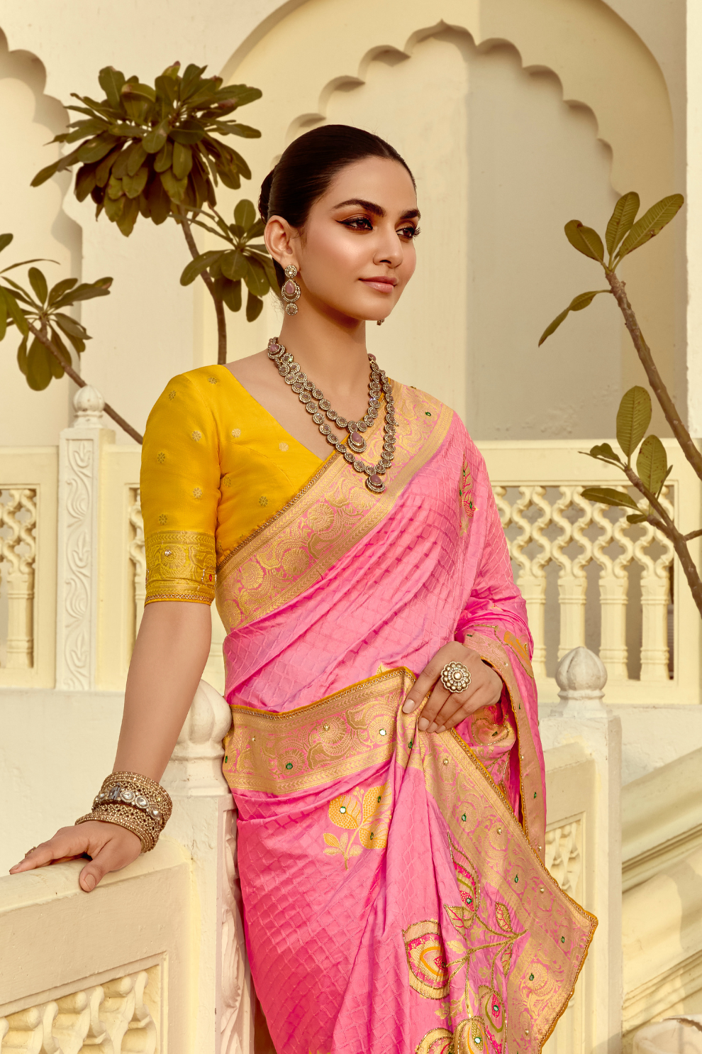 Banarasi Silk Saree with Traditional Zari Weaving Elegance