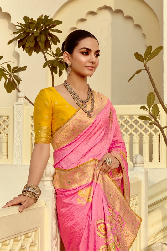 Banarasi Silk Saree with Traditional Zari Weaving Elegance
