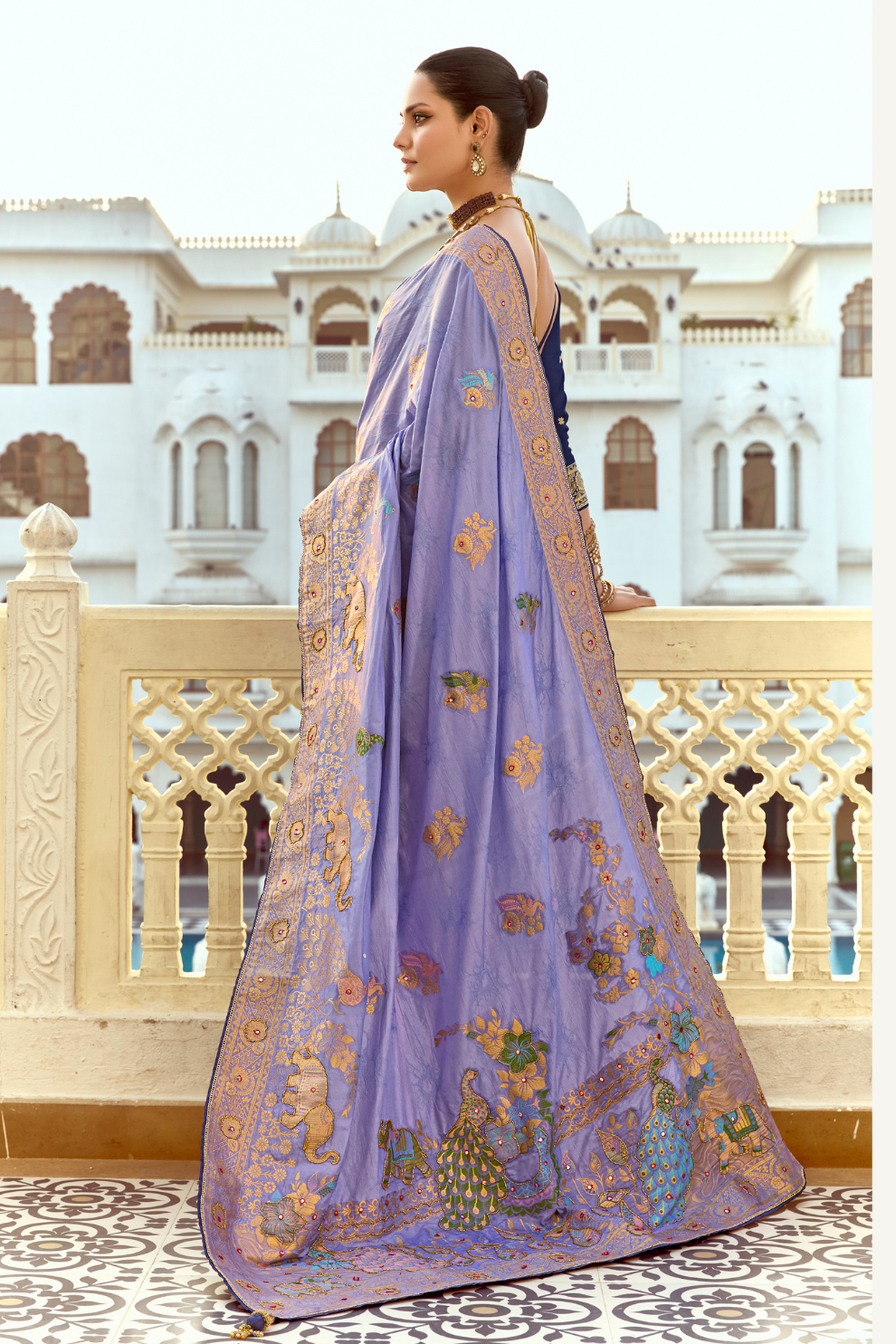 Banarasi Silk Saree with Traditional Zari Weaving Elegance